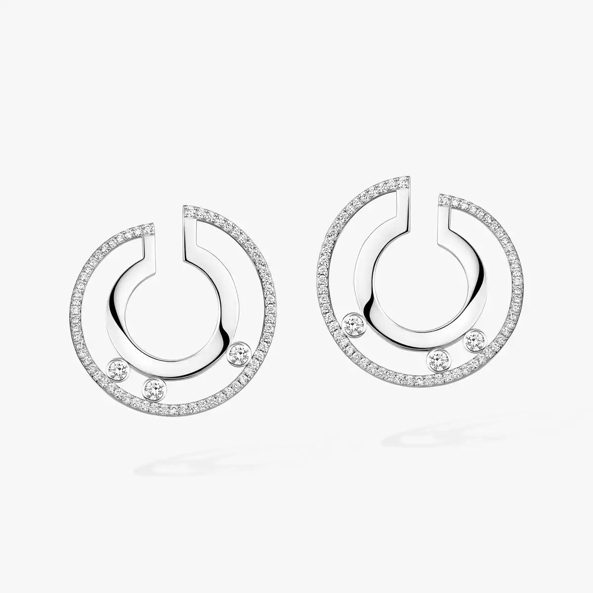 [Mystic ]Move Romane Small Diamond Hoop Earrings