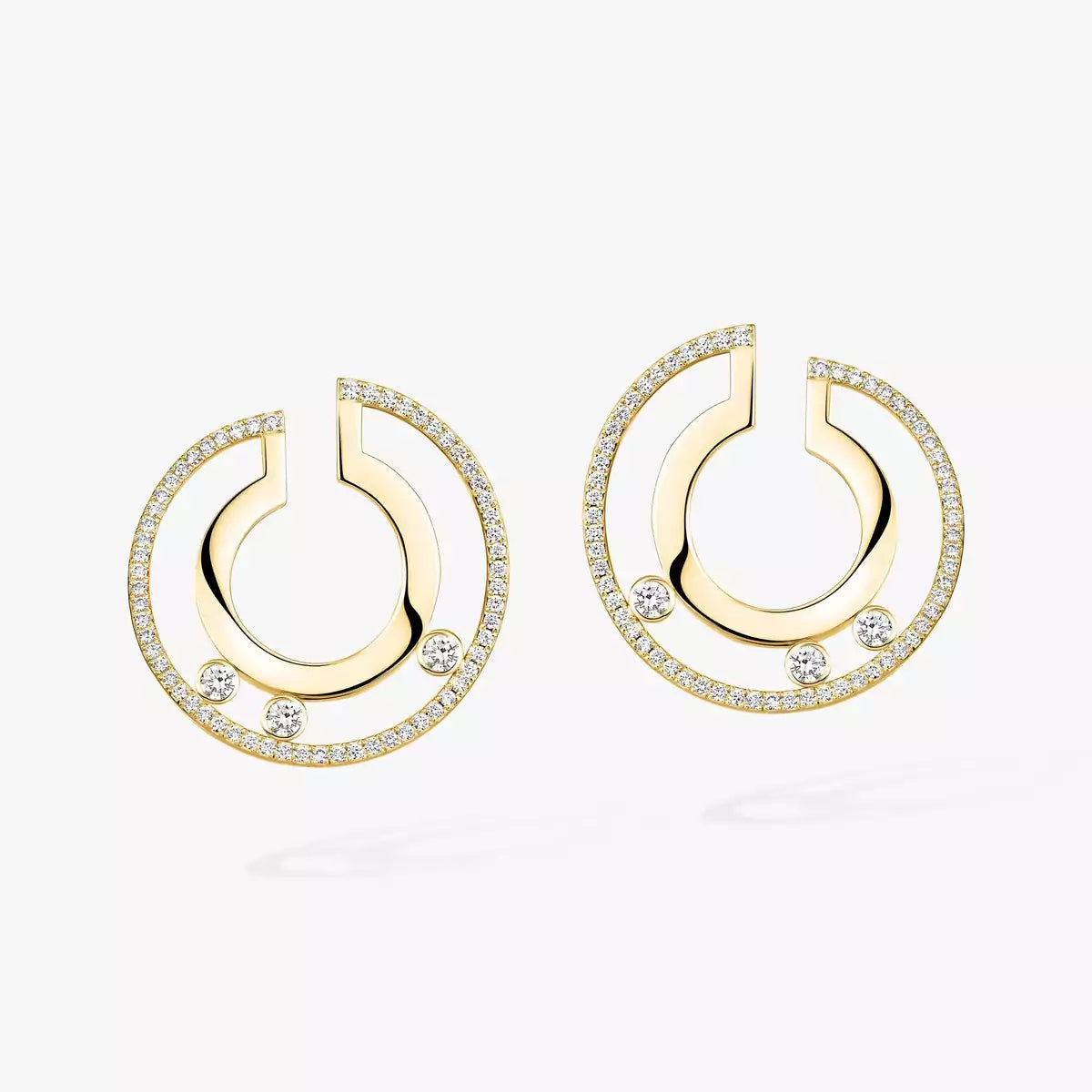 [Mystic ]Move Romane Small Diamond Hoop Earrings