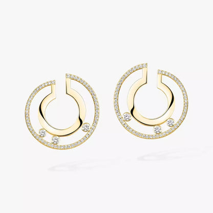 [Mystic ]Move Romane Small Diamond Hoop Earrings