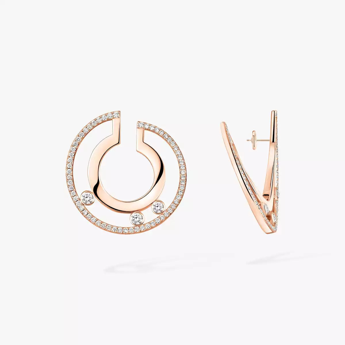 [Mystic ]Move Romane Small Diamond Hoop Earrings