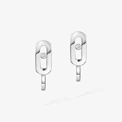 [Mystic ]Diamond Mini Hoop Earrings Move Classique