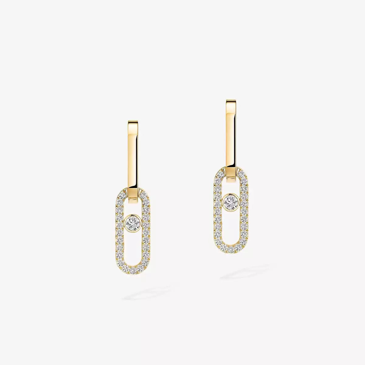 [Mystic ]Move Link Diamond Earrings