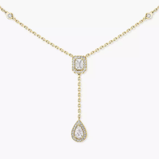 [Mystic ]Gold Diamond Tie Necklace