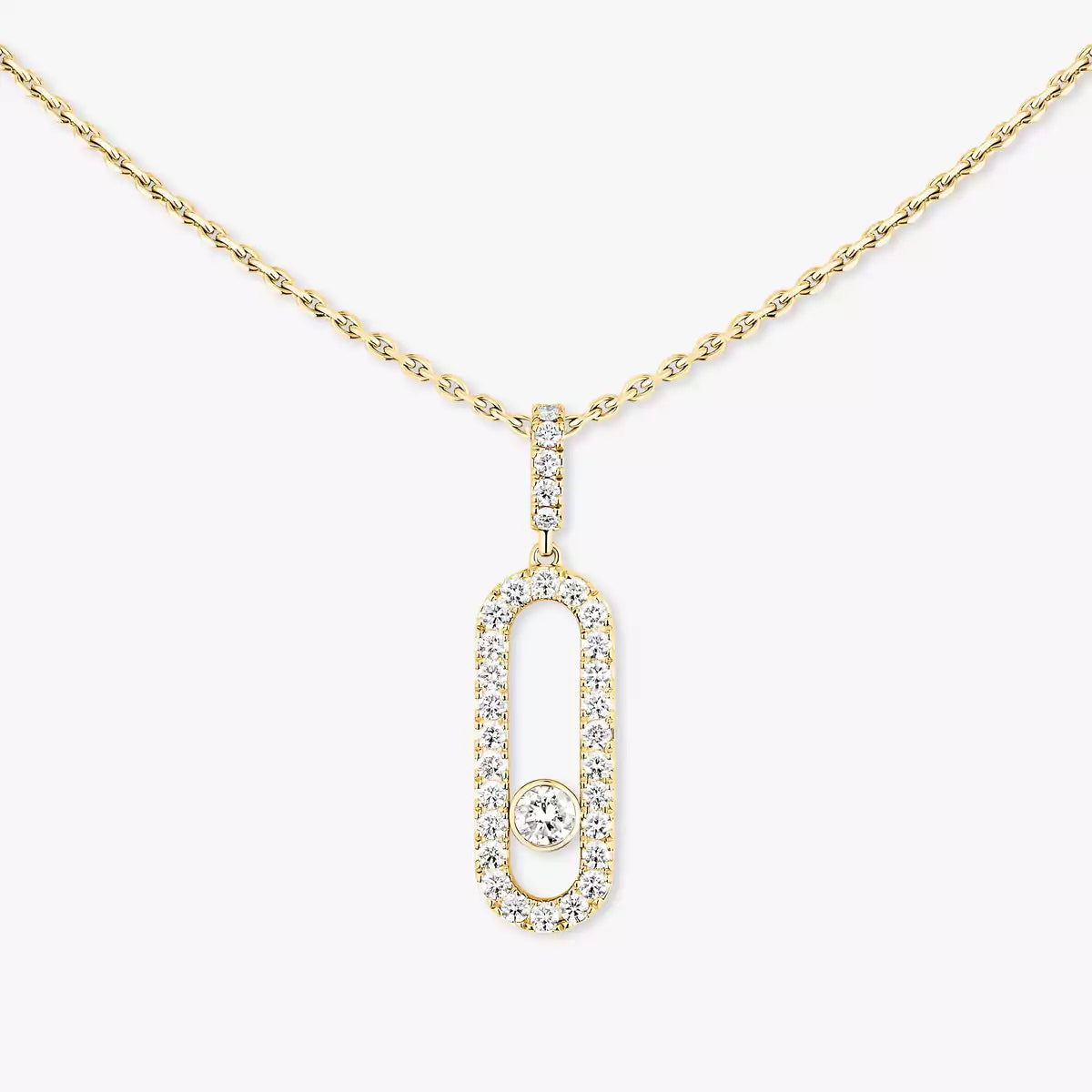 [Mystic ]Move Uno Diamond Necklace in Rose Gold