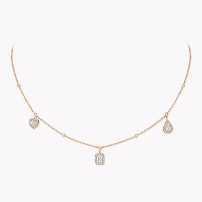 [Mystic ]My Twin Diamond Necklace in Silver