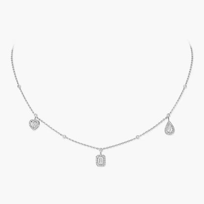 [Mystic ]My Twin Diamond Necklace in Silver