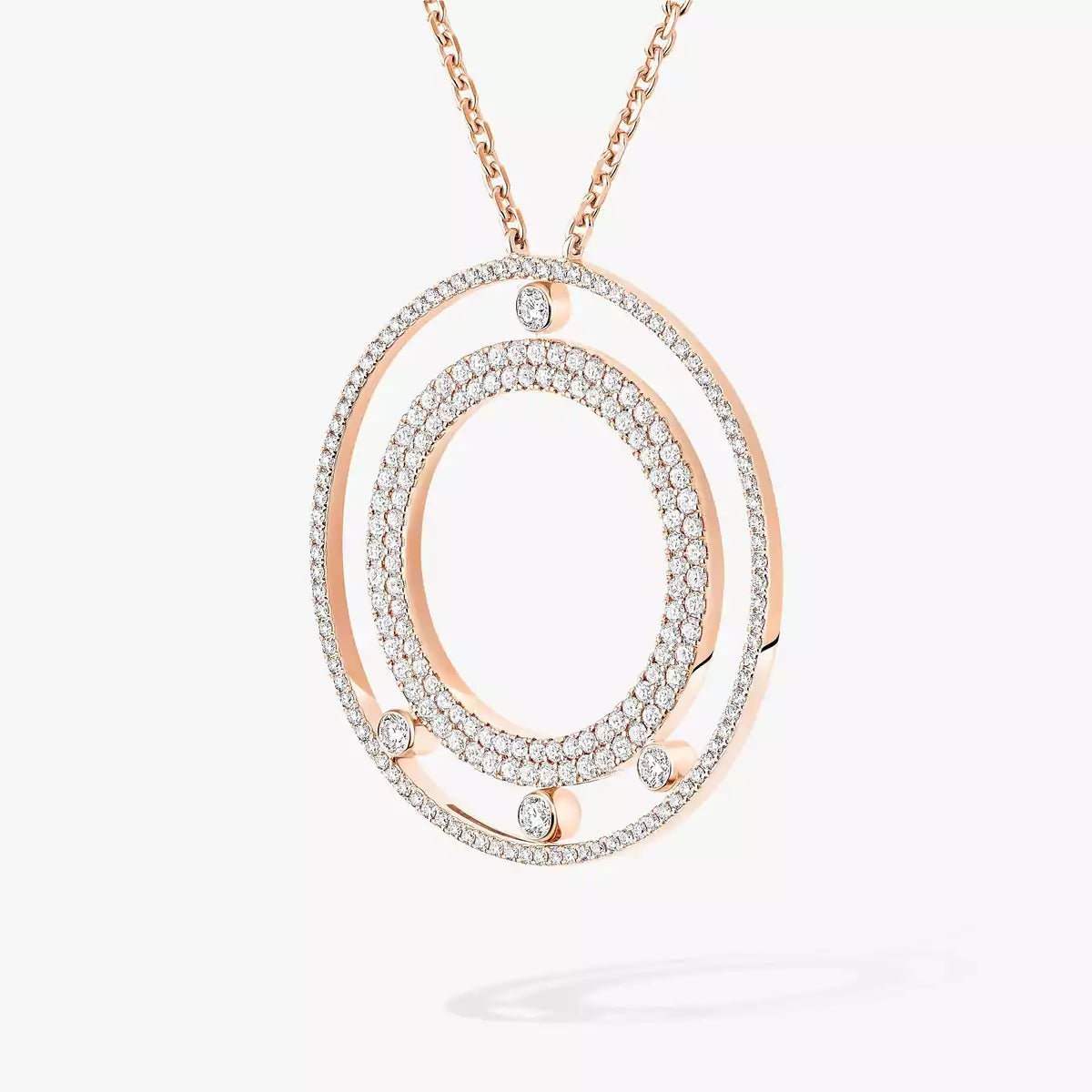 [Mystic ]Move Romane Long Pave_-Set Diamond Necklace