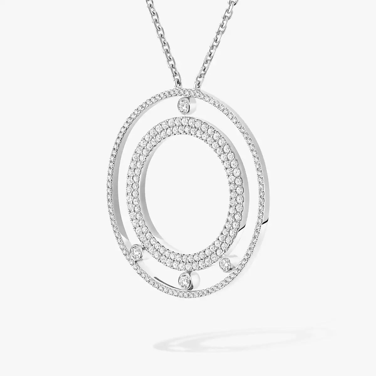 [Mystic ]Move Romane Long Pave_-Set Diamond Necklace