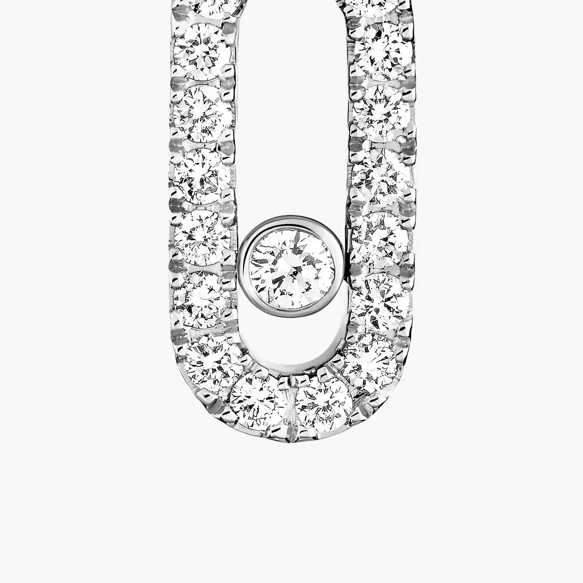 [Mystic ]Move Uno Single Diamond Hoop Earring