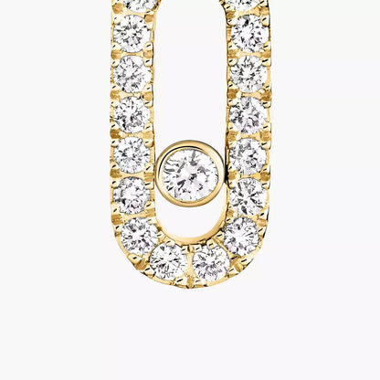 [Mystic ]Move Uno Single Diamond Hoop Earring