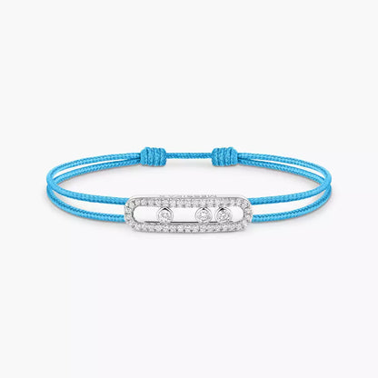 [Mystic ]MK Care(s) pink cord pavé bracelet