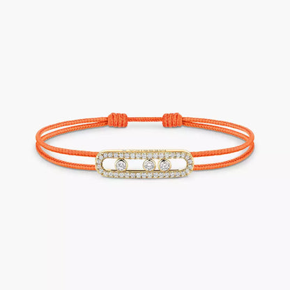 [Mystic ]MK Care(s) pink cord pavé bracelet