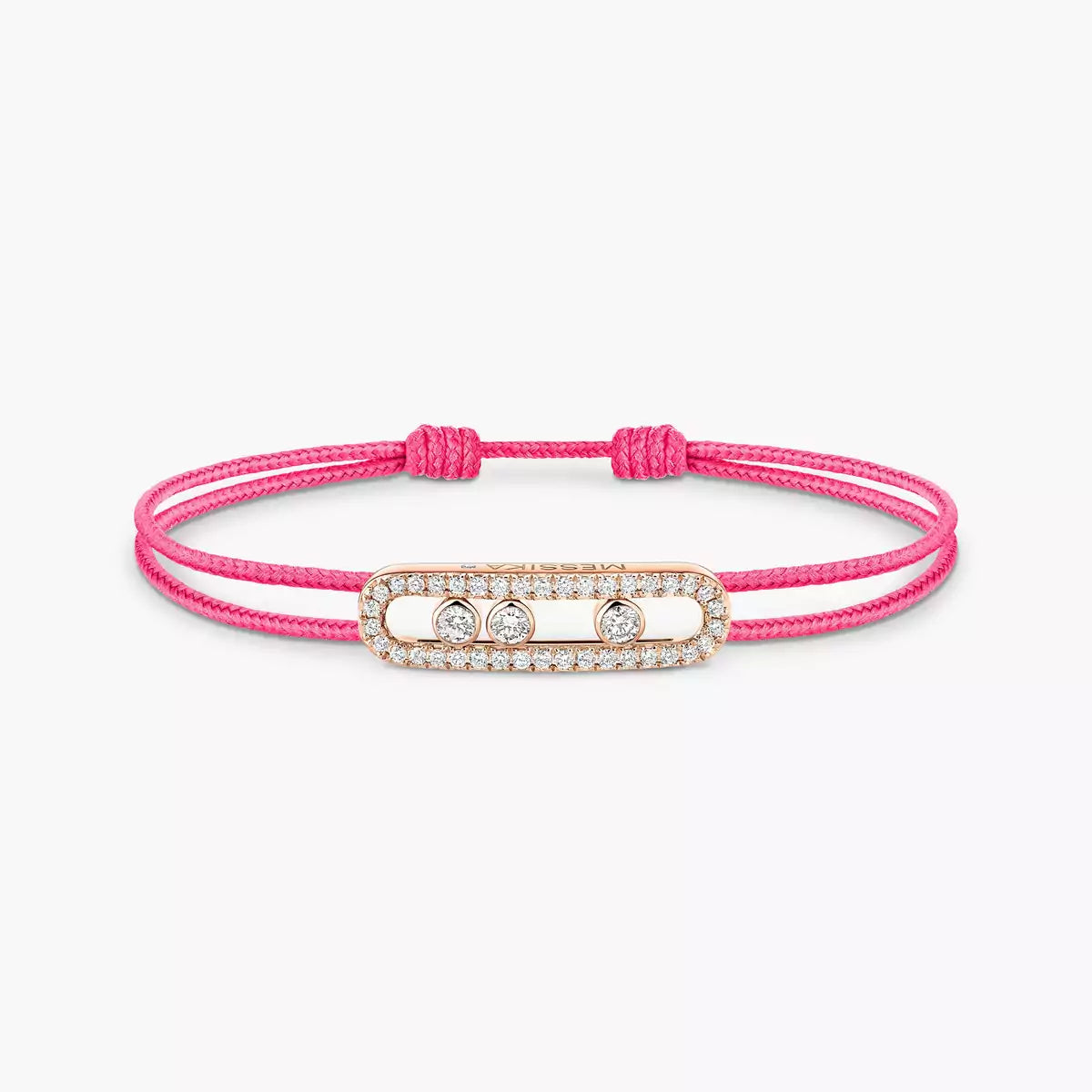 [Mystic ]MK Care(s) pink cord pavé bracelet