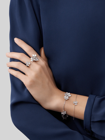 [Mystic]FRIVOLE SILVER FLOWER DIAMOND BRACELET